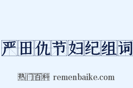 严田仇节妇纪组词是什么意思的图片